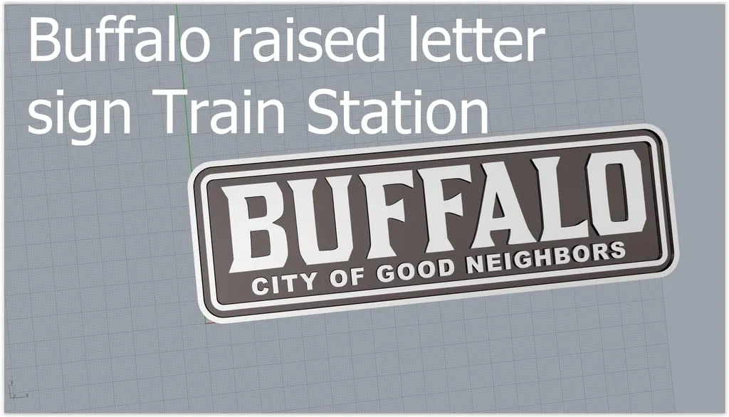Buffalo Train Sign 3D hoặc laser - Image 1