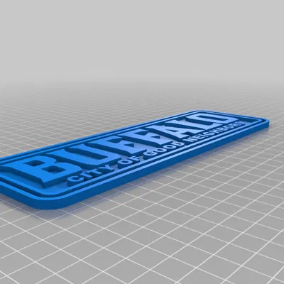 Buffalo Train Sign 3D hoặc laser