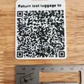 Thẻ hành lý QR nhỏ (tối đa 119 ký tự) OpenScad - Thumbnail 1