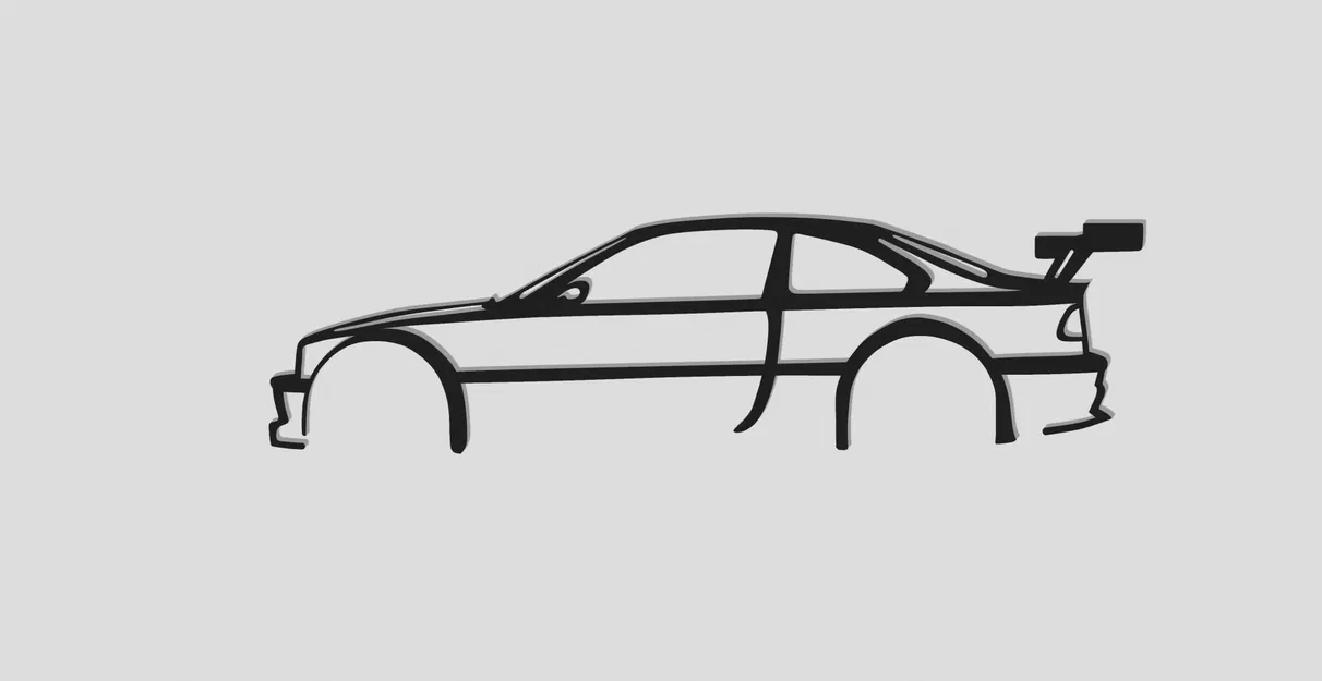 BMW E46 2D Wall Art - Image 1
