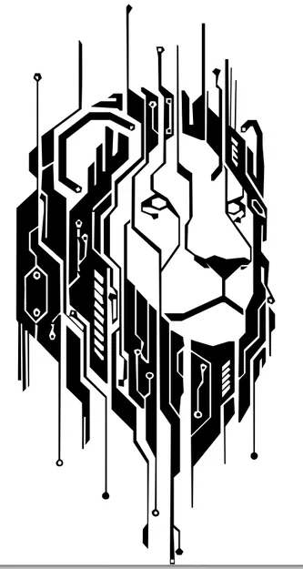 Trang trí bảng mạch in sư tử - Image 1