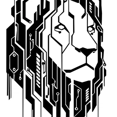 Trang trí bảng mạch in sư tử