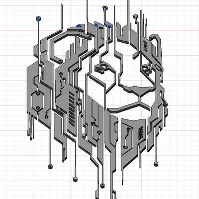 Trang trí bảng mạch in sư tử