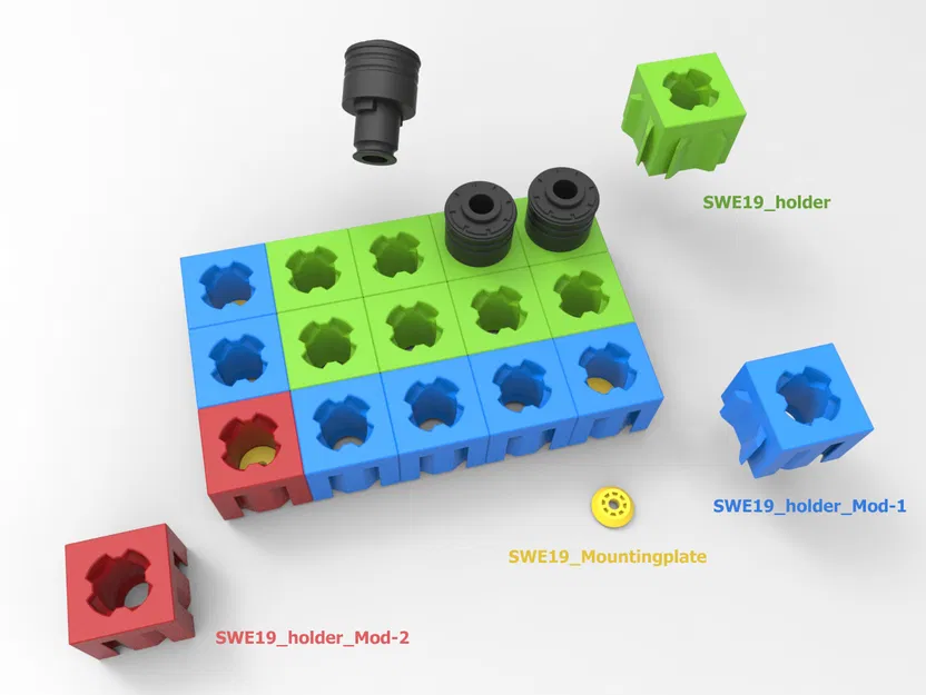 Thay đổi nhanh mô -đun Chèn giá 19mm/khay/giá đỡ - Image 1