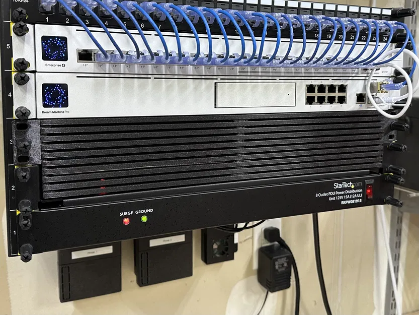 Bảng điều khiển thông hơi 2U cho kệ gắn giá 1U - Image 1