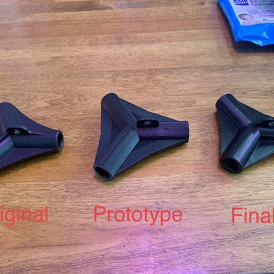 Thay thế ngã ba cột ba chiều của lều