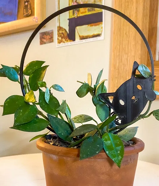 Peeking Cat Plant Trellis - Image 1