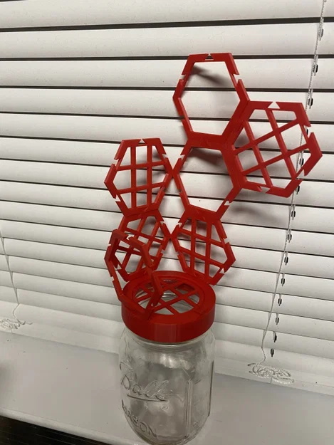 Mason Jar Hexagon Plant Climber/Hỗ trợ - Image 1