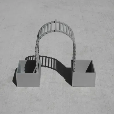 Mini Garden Gate Planter/Vine Ladder