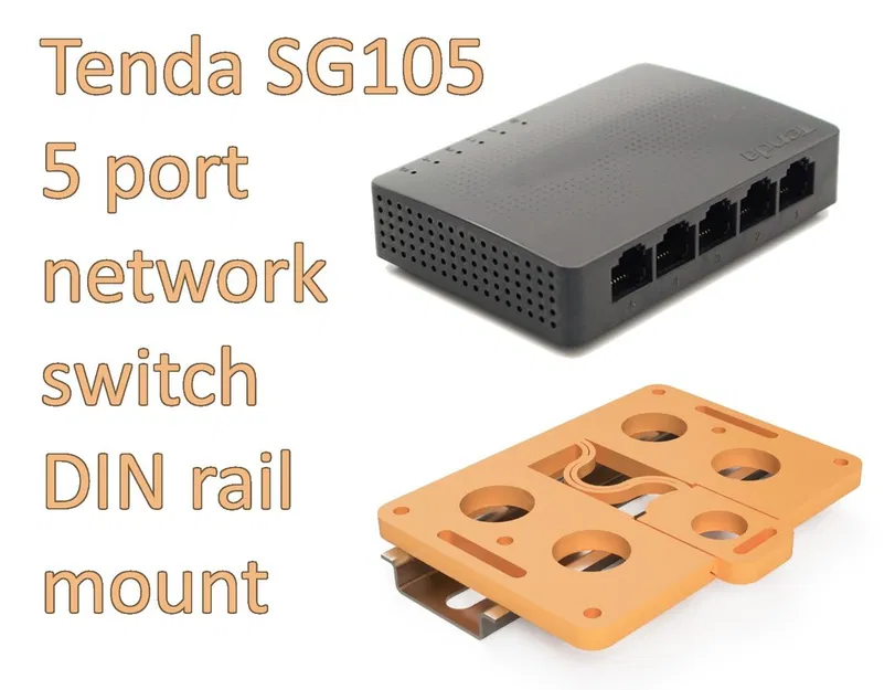 Tenda SG105 Gigabit Ethernet Switch Rail Mount - Image 1