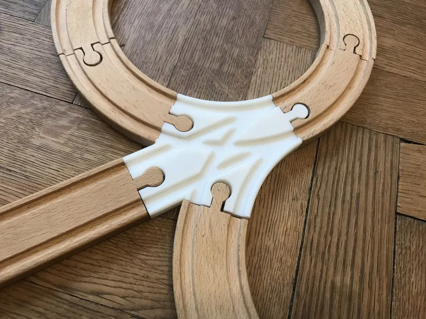 Công tắc đôi 45 độ nhỏ - Đường ray xe lửa gỗ Brio/IKEA - Image 2