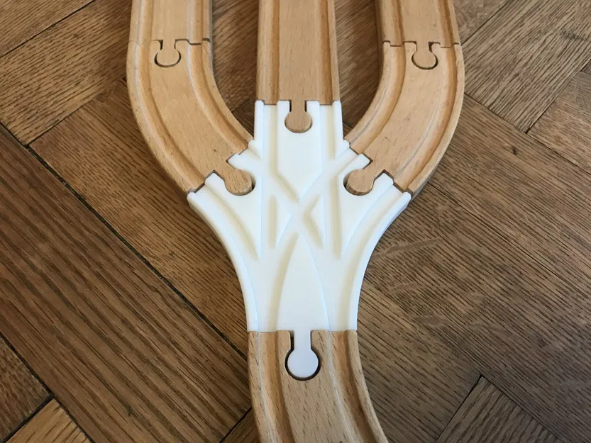 Công tắc đôi 45 độ nhỏ - Đường ray xe lửa gỗ Brio/IKEA - Image 3