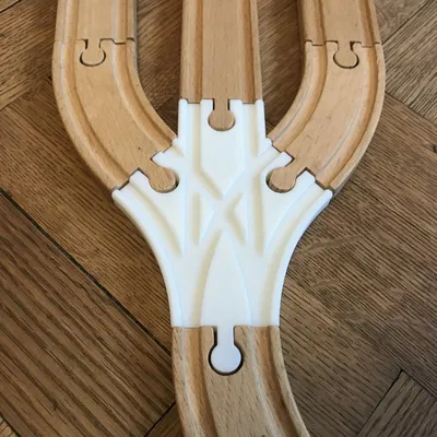 Công tắc đôi 45 độ nhỏ - Đường ray xe lửa gỗ Brio/IKEA