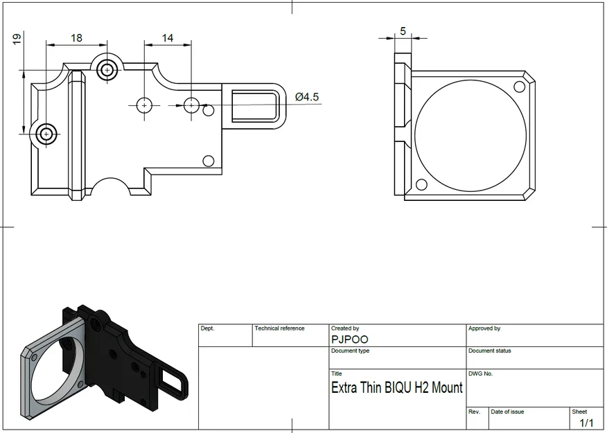 Giá đỡ BIQU H2 Siêu Mỏng (Tương thích MAD) - Ender 3 - Image 4