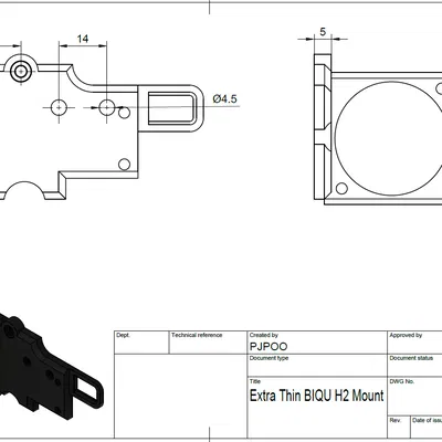 Giá đỡ BIQU H2 Siêu Mỏng (Tương thích MAD) - Ender 3
