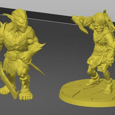 Mô hình Goblin 2X cho trò chơi bàn cờ dnd
