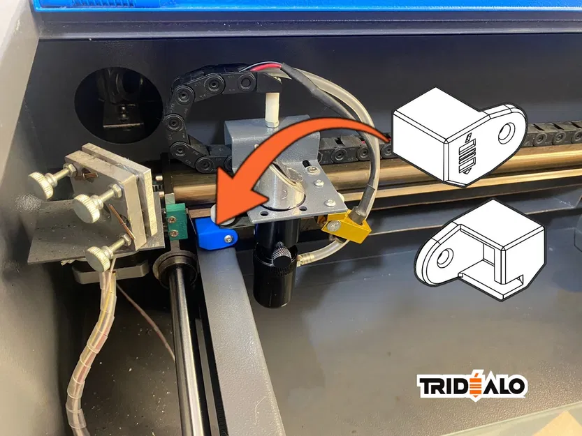 Đầu dừng mở rộng trục X cho máy khắc laser K40 - Image 1