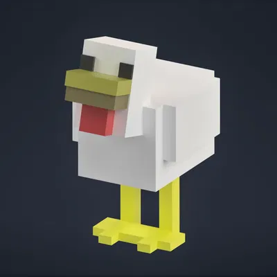 Nhân vật gà Minecraft nhỏ xinh