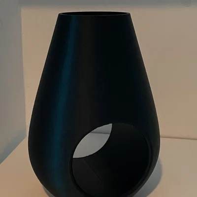 Bình hoa có lỗ giữa trang trí cho cây xanh