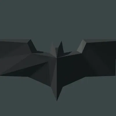 Trang trí tường biểu tượng dơi phong cách low poly