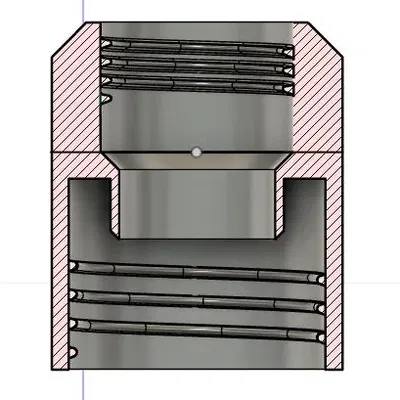 Bộ chuyển đổi phễu cho chai nhựa 2 lít dùng trong in SLA