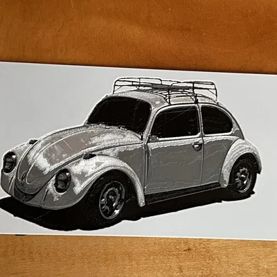 Beetle 1968 màu bạc ánh kim từ Hueforge