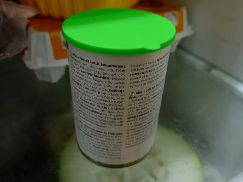 Nắp hộp thức ăn cho mèo đường kính 75mm - Image 1