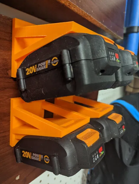 Giá đỡ pin Worx PowerShare 20V - Gắn ngang - Image 1