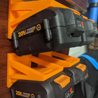 Giá đỡ pin Worx PowerShare 20V - Gắn ngang