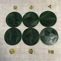 Bộ lót ly xúc xắc hình đa diện cho trò chơi D&D - Thumbnail 1