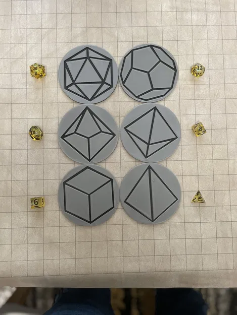 Bộ lót ly xúc xắc hình đa diện cho trò chơi D&D - Image 3