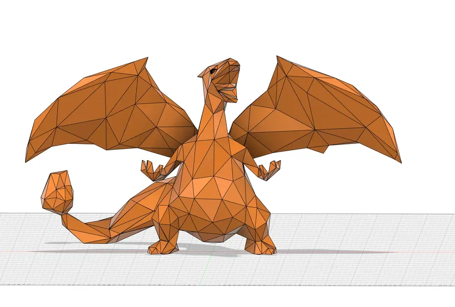 Charizard phong cách low poly độc đáo và dễ thương - Image 2