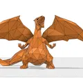 Charizard phong cách low poly độc đáo và dễ thương - Thumbnail 2