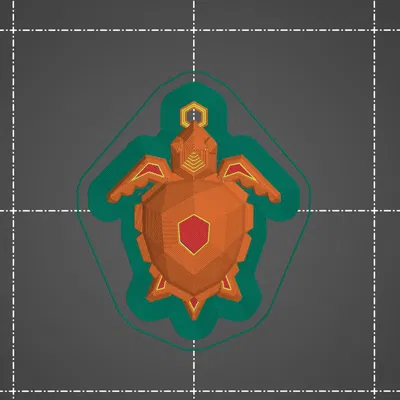 Rùa dễ thương phong cách low poly làm đồ trang trí