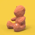 Gấu dễ thương phong cách low-poly cho in 3D - Thumbnail 3