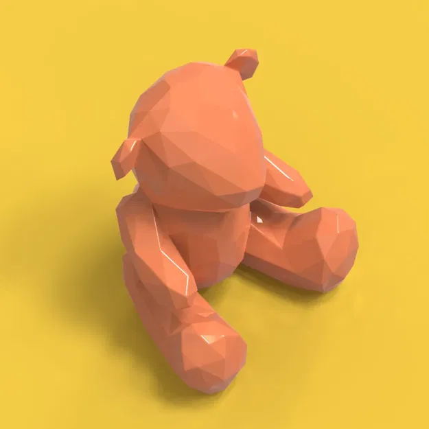 Gấu dễ thương phong cách low-poly cho in 3D - Image 7