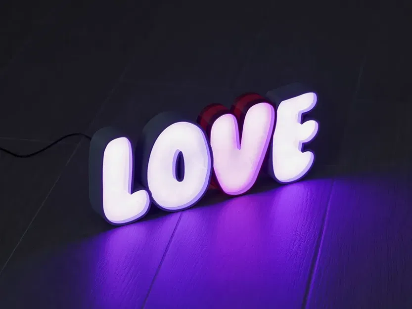 Biển hiệu LED hình trái tim trang trí nội thất - Image 2