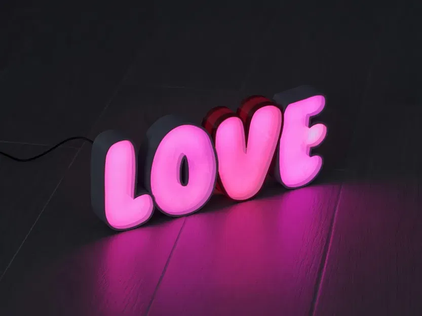 Biển hiệu LED hình trái tim trang trí nội thất - Image 4