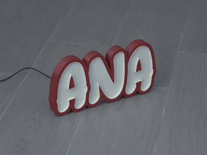 Biển hiệu LED Ana với chữ cái phát sáng - Image 2