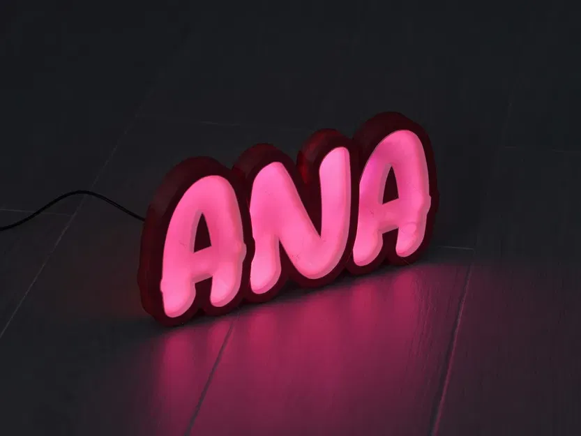 Biển hiệu LED Ana với chữ cái phát sáng - Image 3