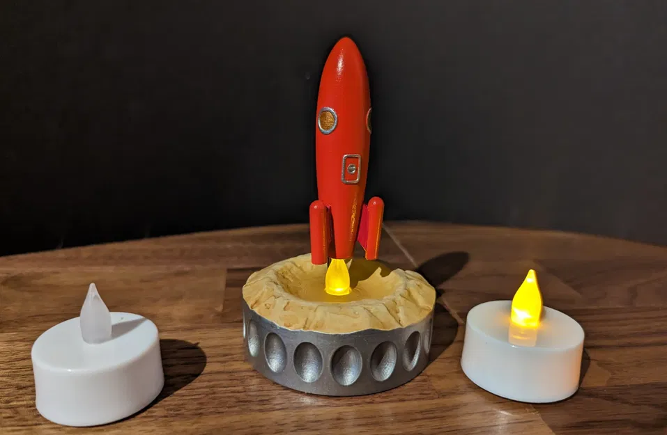 Tên lửa ánh sáng điện với đế trang trí độc đáo - Image 4