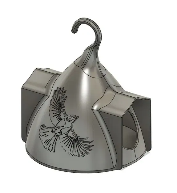 Máng ăn cho chim mùa đông thiết kế trên Fusion 360 - Image 2