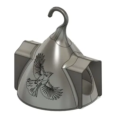 Máng ăn cho chim mùa đông thiết kế trên Fusion 360