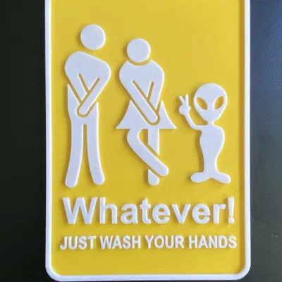 Biển hiệu nhà vệ sinh hài hước cho bể bơi