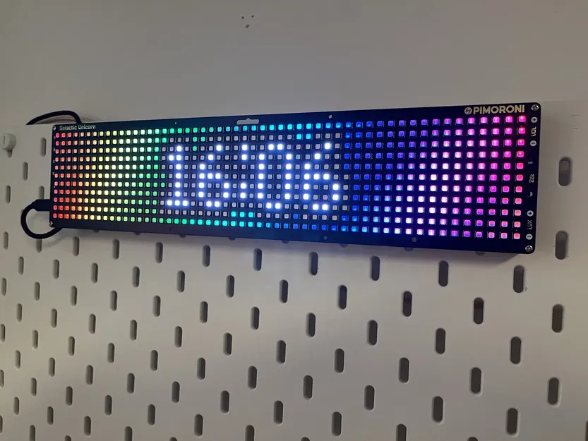 Giá đỡ lắp đặt bảng LED Pimoroni Galactic Unicorn trên Skadis - Image 2