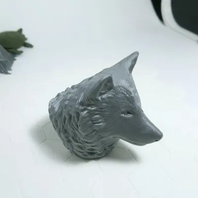 Tượng đầu sói chi tiết cao poly