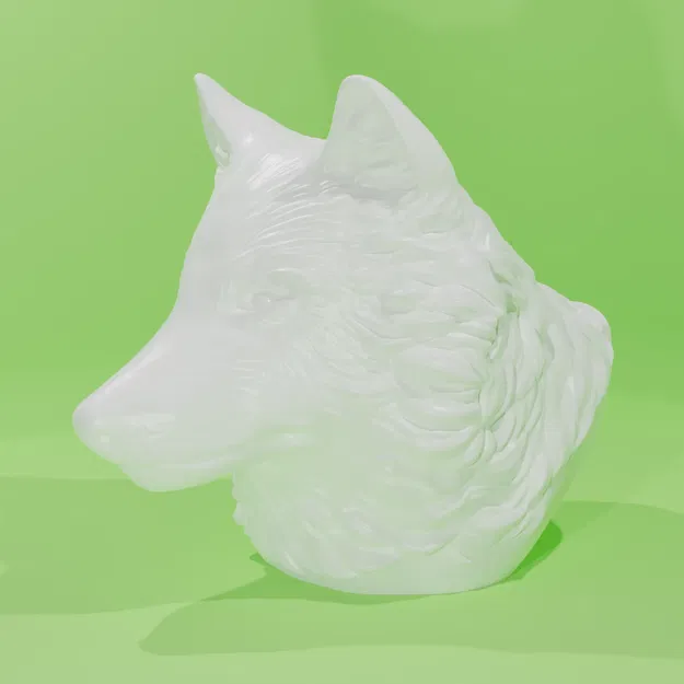 Tượng đầu sói chi tiết cao poly - Image 3