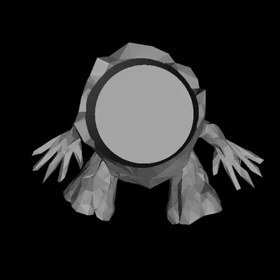 Chậu cây Low Poly hình Baby Groot