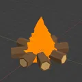 Lửa trại lowpoly dành cho trang trí nội thất - Thumbnail 2
