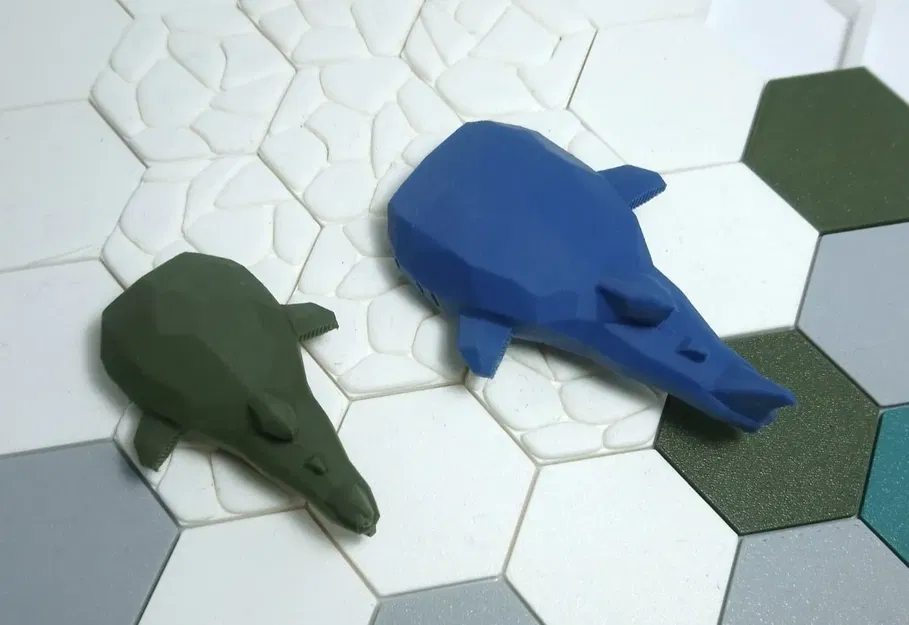 Cá mập voi phong cách low-poly - Image 3